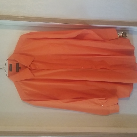 Daniel Ellissa Men's Dress Shirt, Size 18 1/2 (36-37)  - Color Orange - Picture 1 of 6